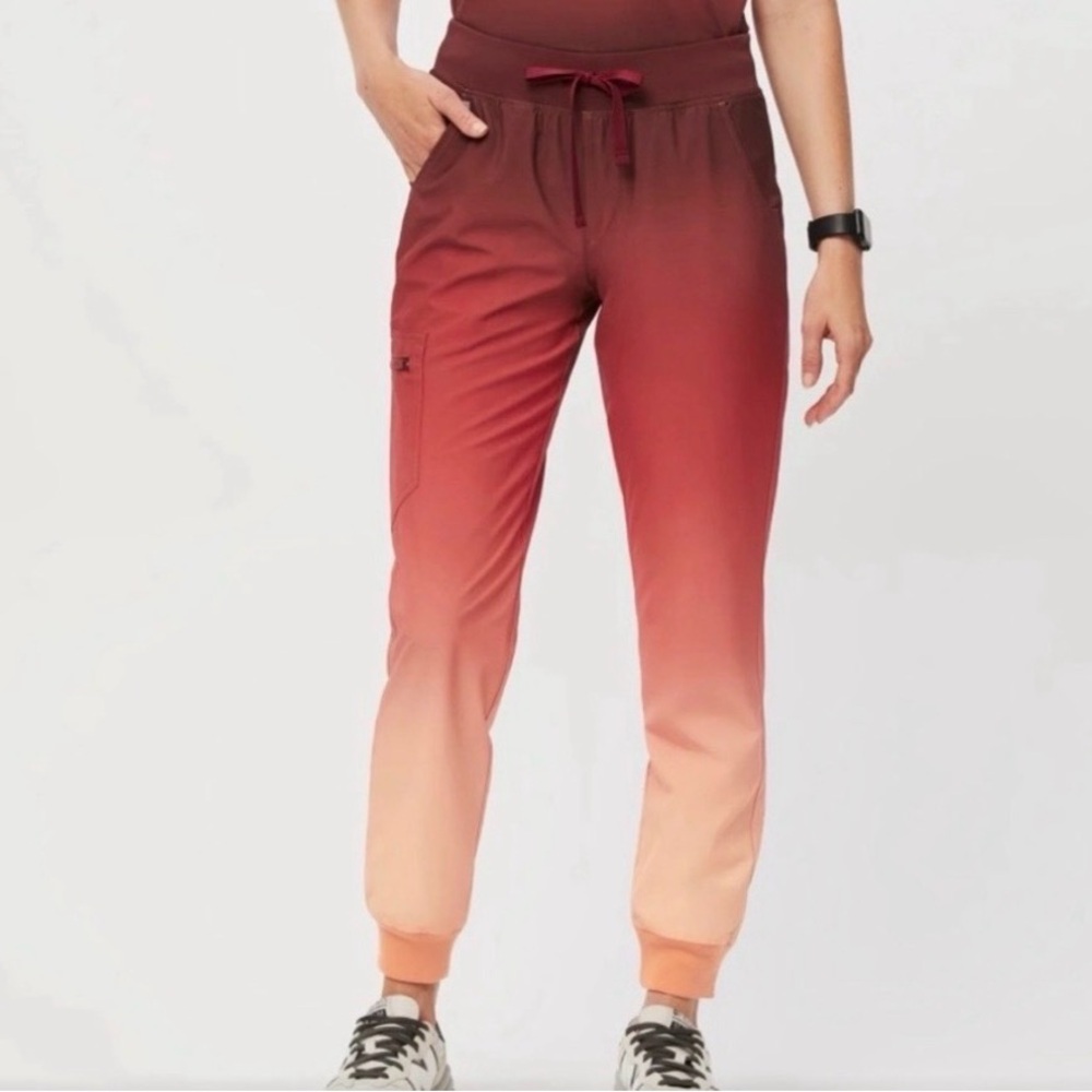 Figs Women's Ombre sunset scrubs, BOTTOMS ONLY